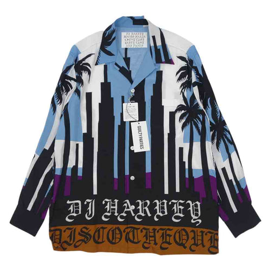 WACKO MARIA ワコマリア DJHARVEY-WM-HI02 DJ HARVEY S/S HAWAIAN SHIRTS ハワイアン 長袖 シャツ ブルー BLUE S【新古品】【未使用】【中古】