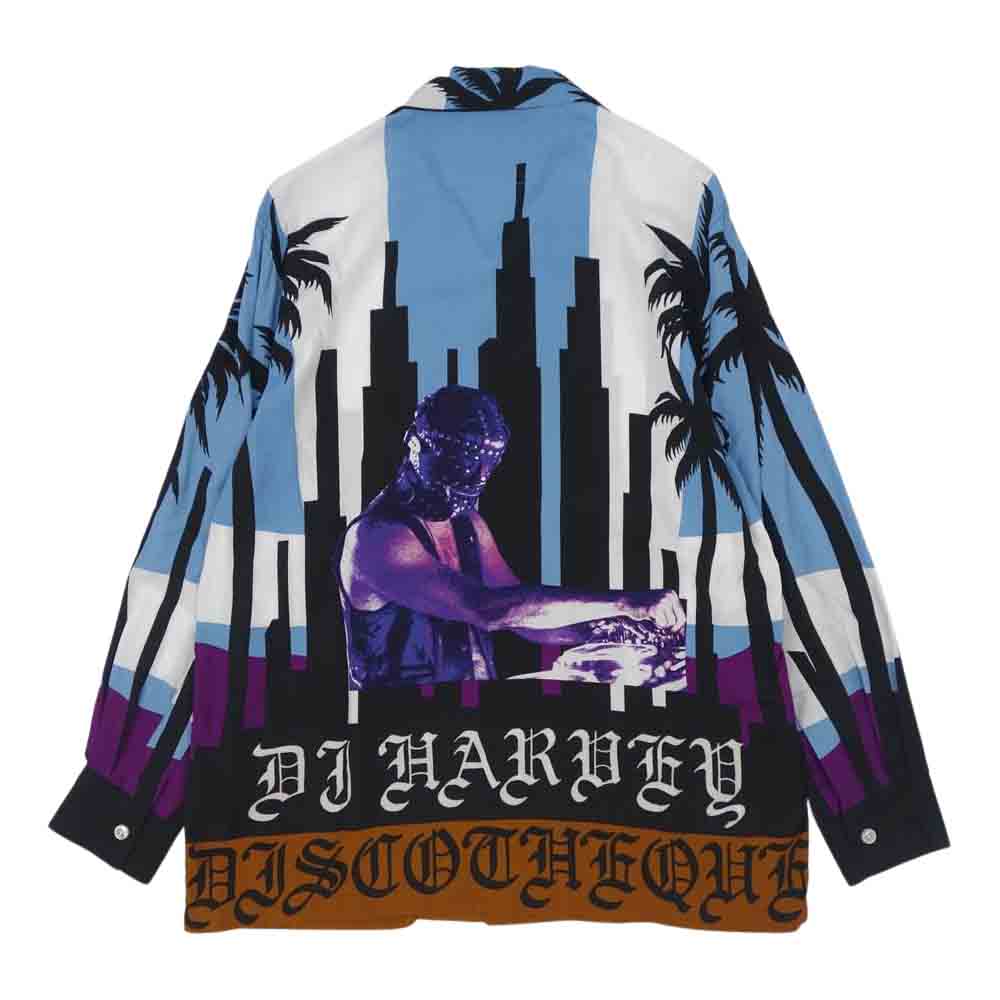 WACKO MARIA ワコマリア DJHARVEY-WM-HI02 DJ HARVEY S/S HAWAIAN SHIRTS ハワイアン 長袖 シャツ ブルー BLUE S【新古品】【未使用】【中古】