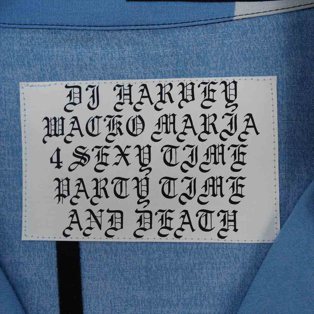 WACKO MARIA ワコマリア DJHARVEY-WM-HI02 DJ HARVEY S/S HAWAIAN SHIRTS ハワイアン 長袖 シャツ ブルー BLUE S【新古品】【未使用】【中古】