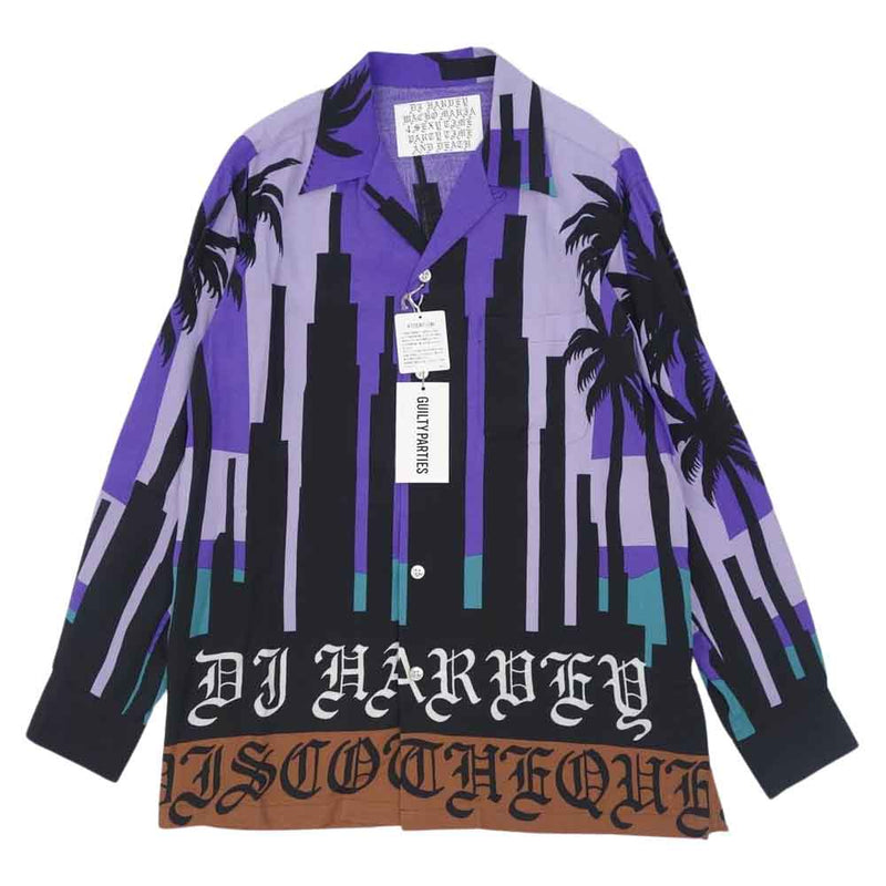 WACKO MARIA ワコマリア DJHARVEY-WM-HI02 DJ HARVEY S/S HAWAIAN SHIRTS ハワイアン 長袖 シャツ パープル PURPLE S【新古品】【未使用】【中古】