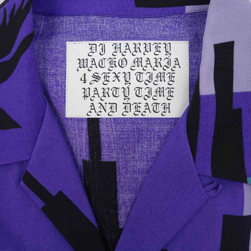 WACKO MARIA ワコマリア DJHARVEY-WM-HI02 DJ HARVEY S/S HAWAIAN SHIRTS ハワイアン 長袖 シャツ パープル PURPLE S【新古品】【未使用】【中古】