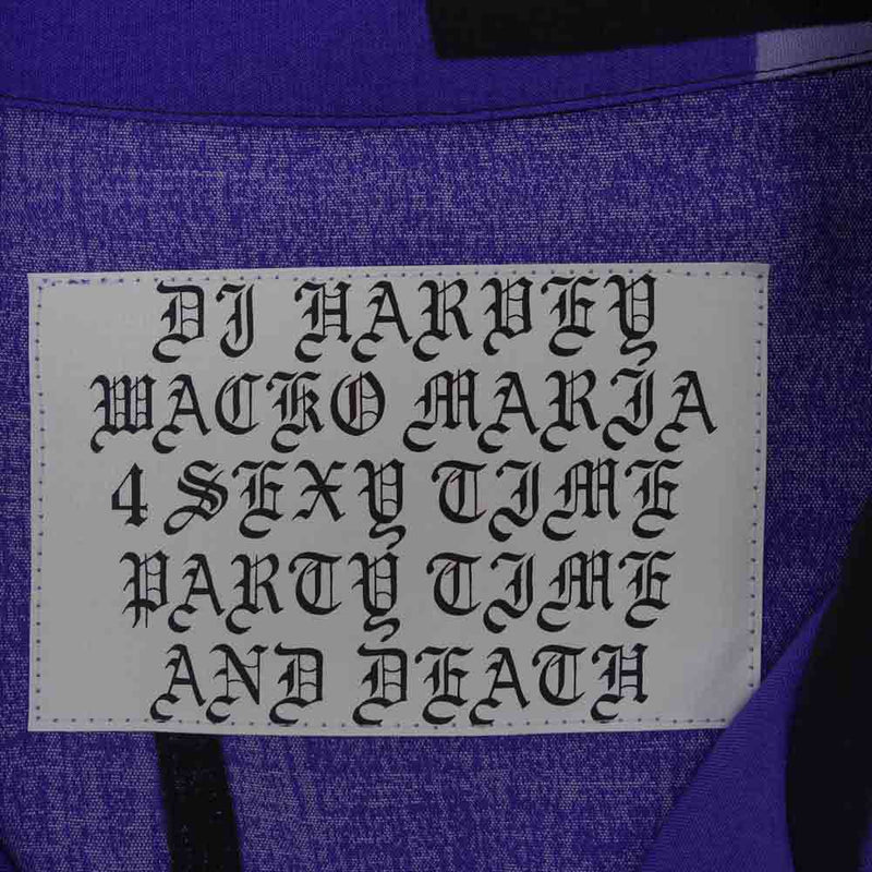 WACKO MARIA ワコマリア DJHARVEY-WM-HI02 DJ HARVEY S/S HAWAIAN SHIRTS ハワイアン 長袖 シャツ パープル PURPLE S【新古品】【未使用】【中古】