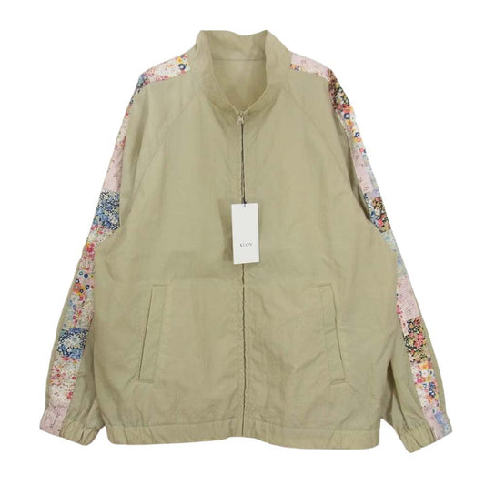 クオン 2101-JK0304 SALT SHRUNK NYLON TRACK JKT FLOWER 塩縮ナイロン トラック ジャケット フラワー ベージュ系 M【新古品】【未使用】【中古】