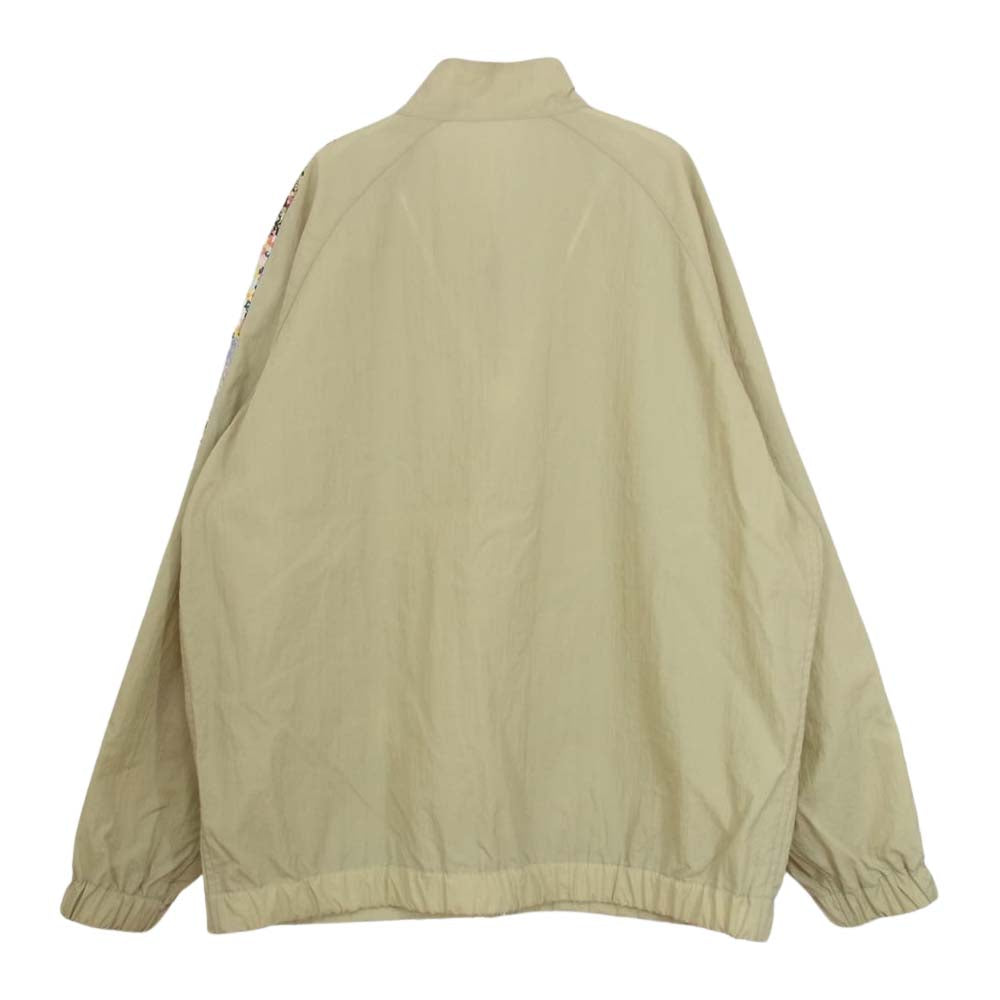 クオン 2101-JK0304 SALT SHRUNK NYLON TRACK JKT FLOWER 塩縮ナイロン トラック ジャケット フラワー ベージュ系 M【新古品】【未使用】【中古】