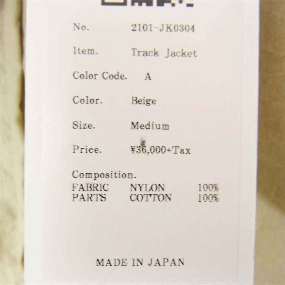 クオン 2101-JK0304 SALT SHRUNK NYLON TRACK JKT FLOWER 塩縮ナイロン トラック ジャケット フラワー ベージュ系 M【新古品】【未使用】【中古】