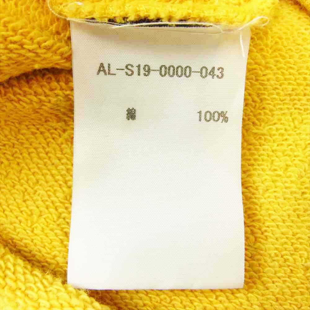 アルケミスト 19SS JAH プリント オーバーサイズ スウェット イエロー系 M【中古】