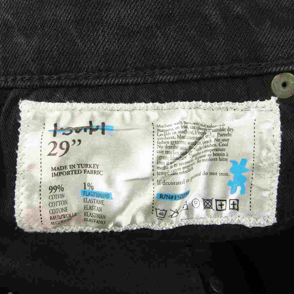 スビ CHITCH BONEYARD BLACK KM-82 クラッシュ ダメージ加工 デニム パンツ ブラック系 29【中古】