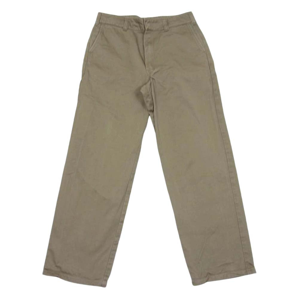 The REAL McCOY'S ザリアルマッコイズ 8HU HEAVY COTTON DRILL FULL-CUT WORK TROUSERS ワーク チノ ジッパーフライ ベージュ系 30【中古】