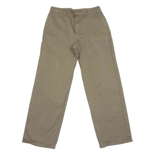 The REAL McCOY'S ザリアルマッコイズ 8HU HEAVY COTTON DRILL FULL-CUT WORK TROUSERS ワーク チノ ジッパーフライ ベージュ系 30【中古】