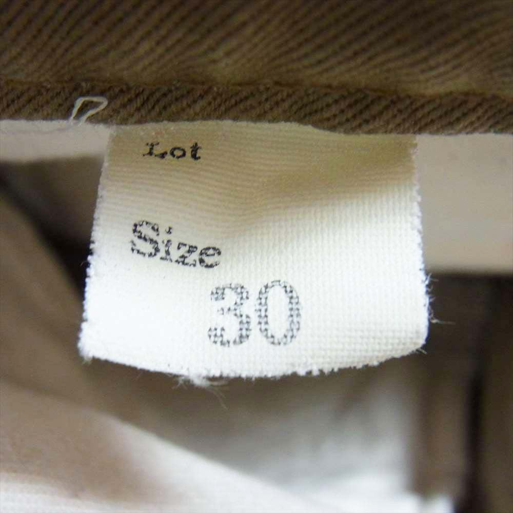 The REAL McCOY'S ザリアルマッコイズ 8HU HEAVY COTTON DRILL FULL-CUT WORK TROUSERS ワーク チノ ジッパーフライ ベージュ系 30【中古】