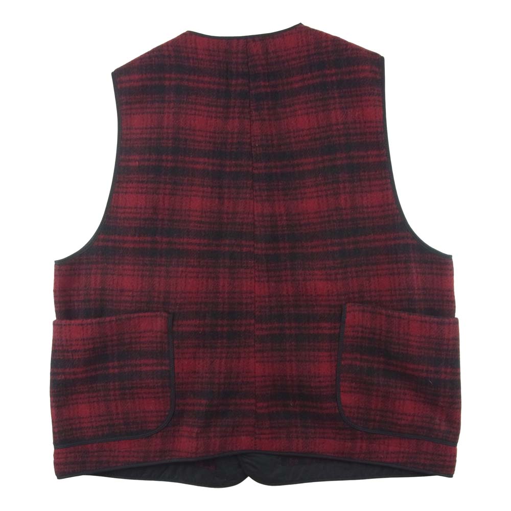 ディーエン WOVEN UTILITY VEST ウール ユーティリティ ベスト アメリカ製 レッド系 M【美品】【中古】