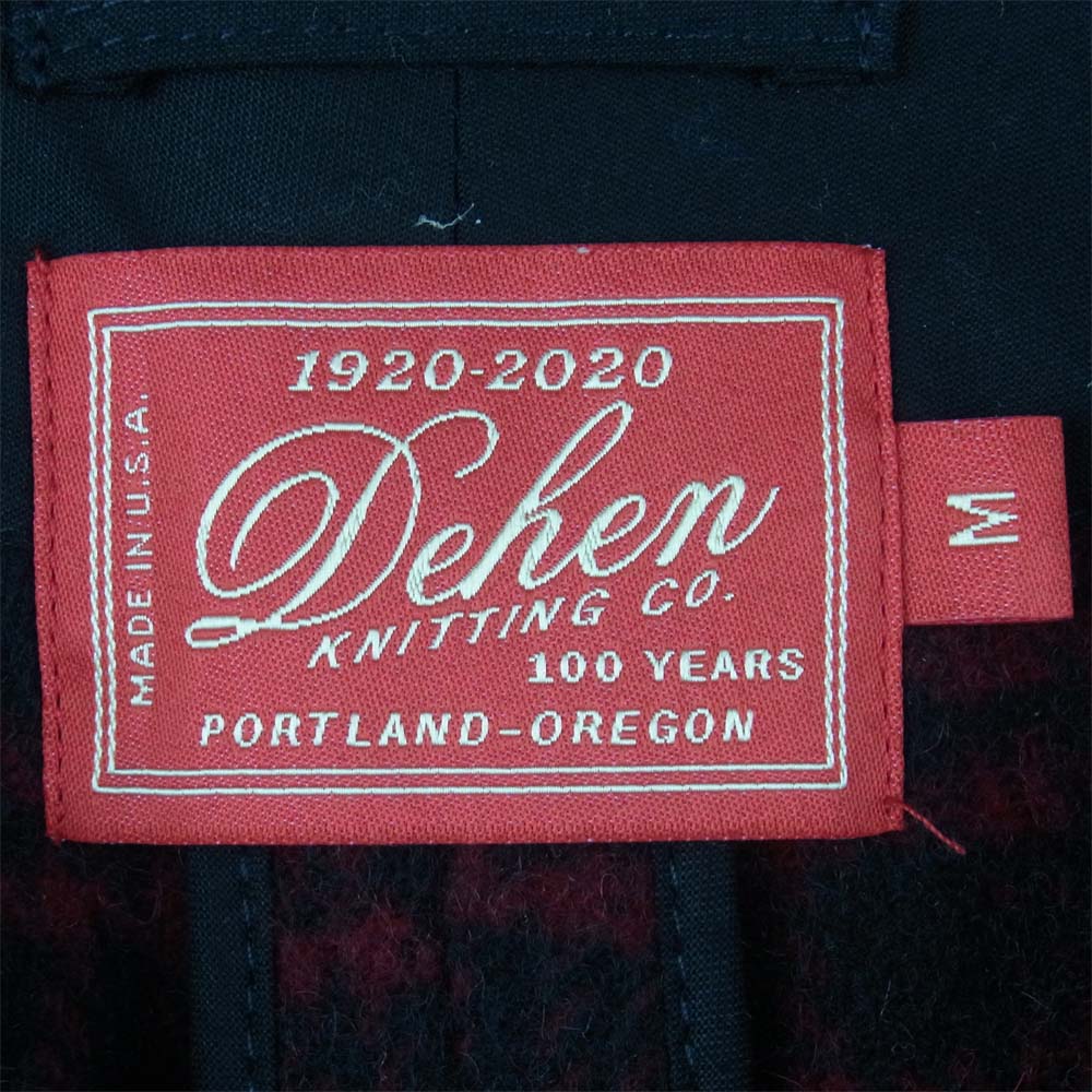 ディーエン WOVEN UTILITY VEST ウール ユーティリティ ベスト アメリカ製 レッド系 M【美品】【中古】