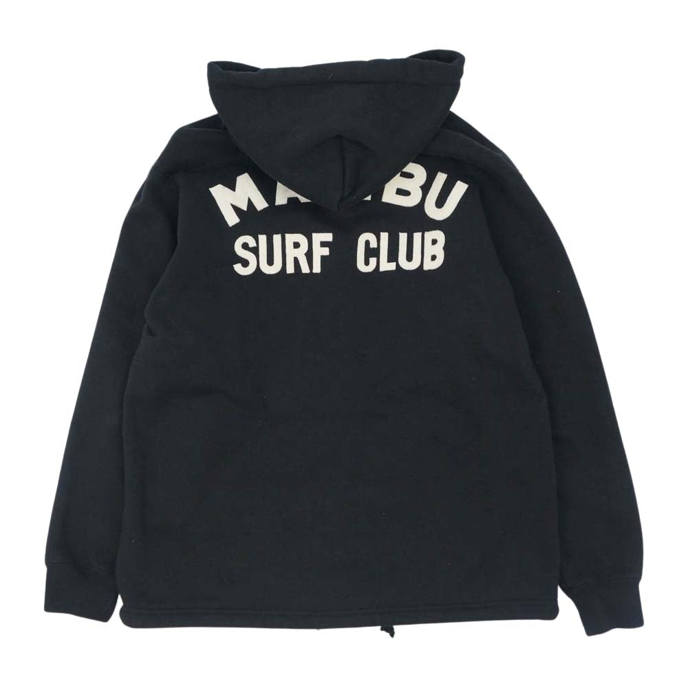 The REAL McCOY'S ザリアルマッコイズ JOE McCOY BALL PARK SNAP BUTTON SWEAT SHIRT MALIBU ジョーマッコイ スナップ ボタン スウェット パーカー ブラック系 L【中古】