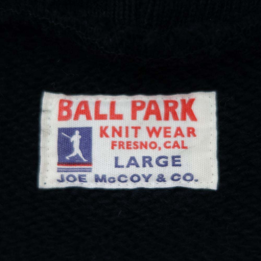 The REAL McCOY'S ザリアルマッコイズ JOE McCOY BALL PARK SNAP BUTTON SWEAT SHIRT MALIBU ジョーマッコイ スナップ ボタン スウェット パーカー ブラック系 L【中古】