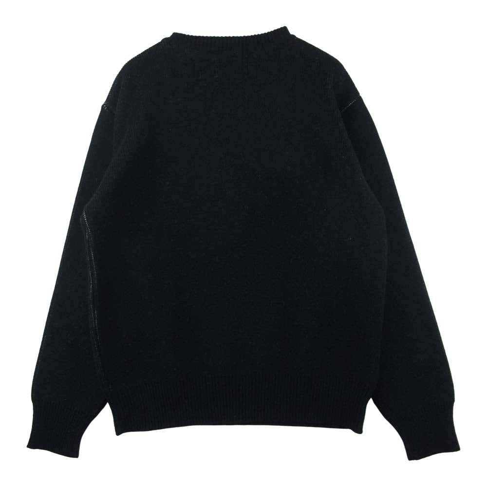 The REAL McCOY'S ザリアルマッコイズ MILITARY JAQUARD SWEATER JOLLY ROGER ミリタリー ジャガード セーター ブラック系 L【中古】