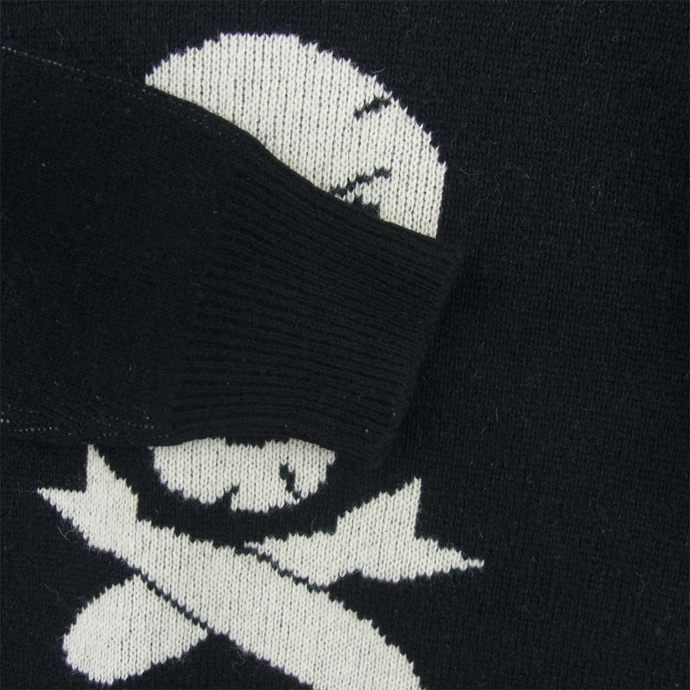 The REAL McCOY'S ザリアルマッコイズ MILITARY JAQUARD SWEATER JOLLY ROGER ミリタリー ジャガード セーター ブラック系 L【中古】
