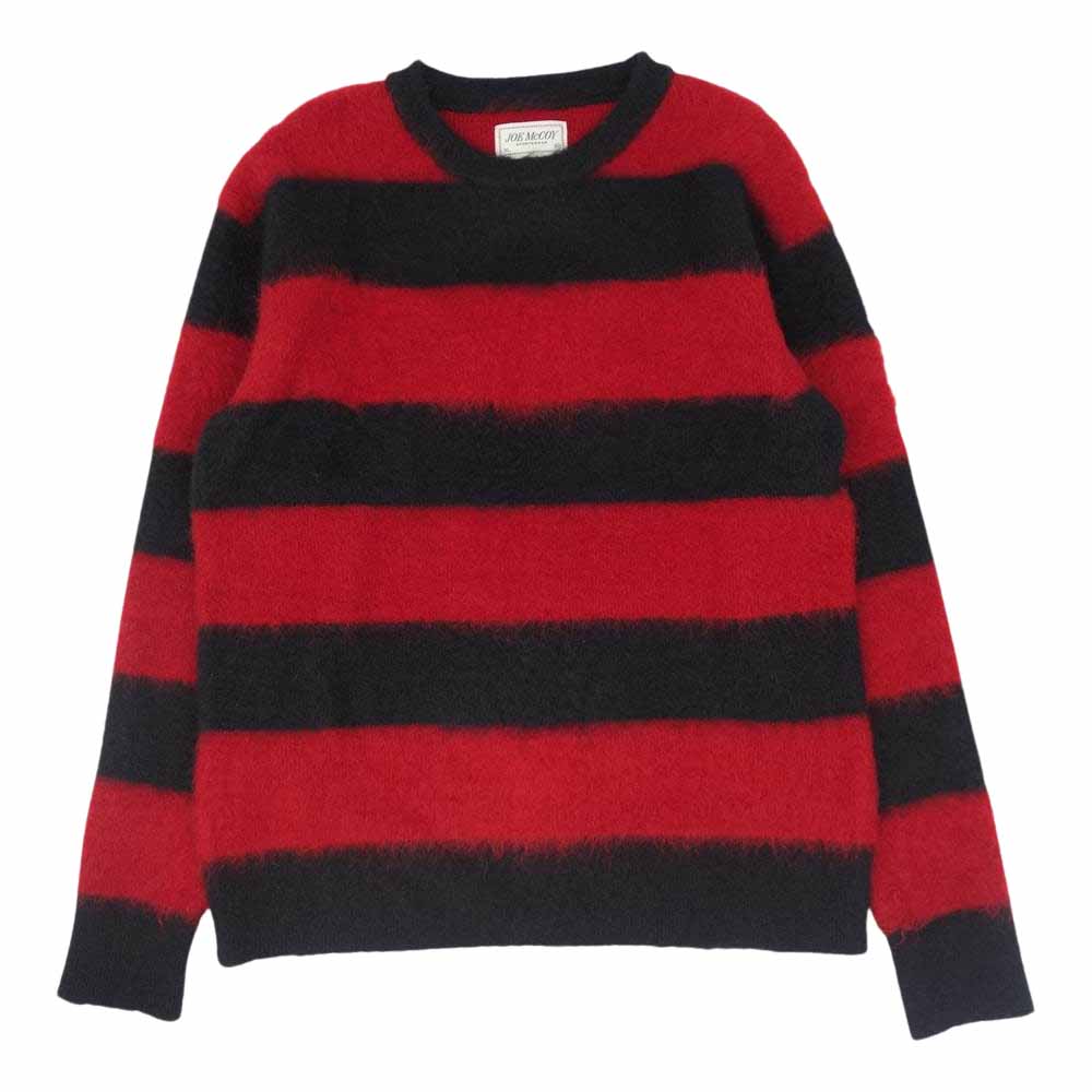The REAL McCOY'S ザリアルマッコイズ JOE McCOY JM MOHAIR STRIPE SWEATER モヘア セーター ブラック系 レッド系 42【中古】