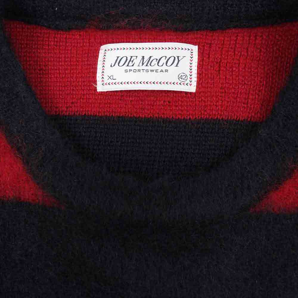 The REAL McCOY'S ザリアルマッコイズ JOE McCOY JM MOHAIR STRIPE SWEATER モヘア セーター ブラック系 レッド系 42【中古】