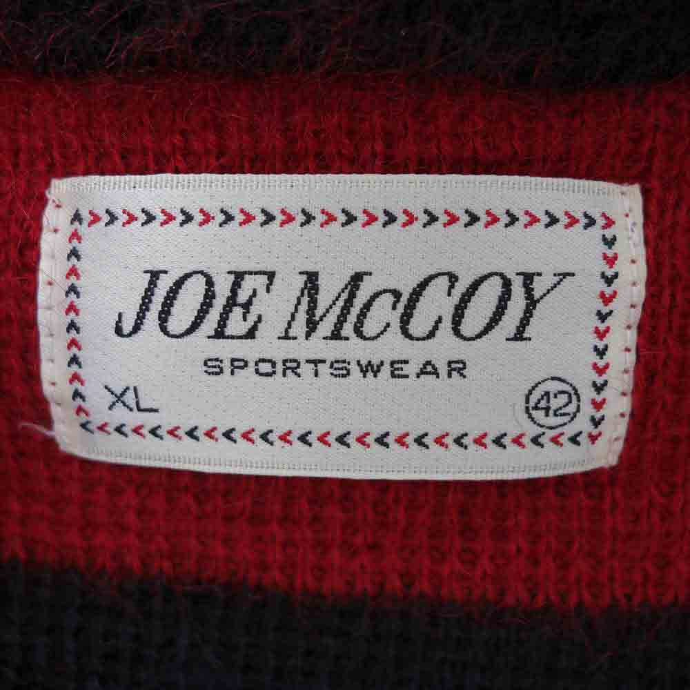 The REAL McCOY'S ザリアルマッコイズ JOE McCOY JM MOHAIR STRIPE SWEATER モヘア セーター ブラック系 レッド系 42【中古】