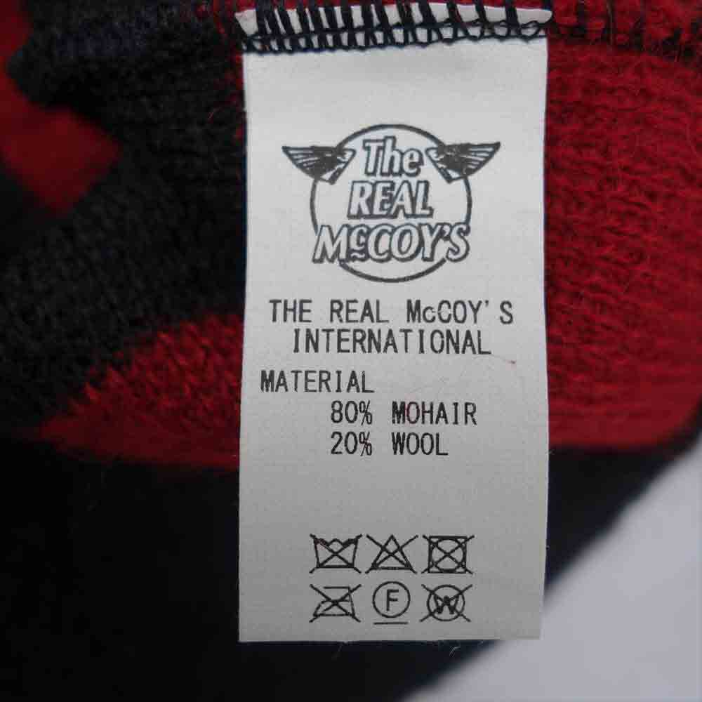 The REAL McCOY'S ザリアルマッコイズ JOE McCOY JM MOHAIR STRIPE SWEATER モヘア セーター ブラック系 レッド系 42【中古】