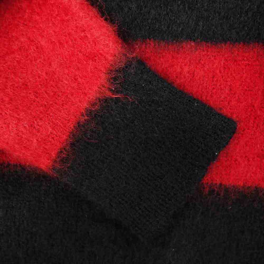 The REAL McCOY'S ザリアルマッコイズ JOE McCOY JM MOHAIR STRIPE SWEATER モヘア セーター ブラック系 レッド系 42【中古】