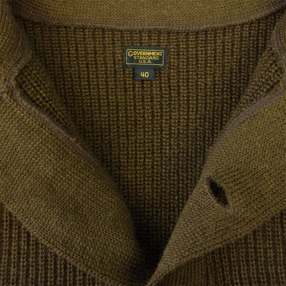 The REAL McCOY'S ザリアルマッコイズ M1911 SERVICE SWEATER サービス セーター カーキ系 40【中古】