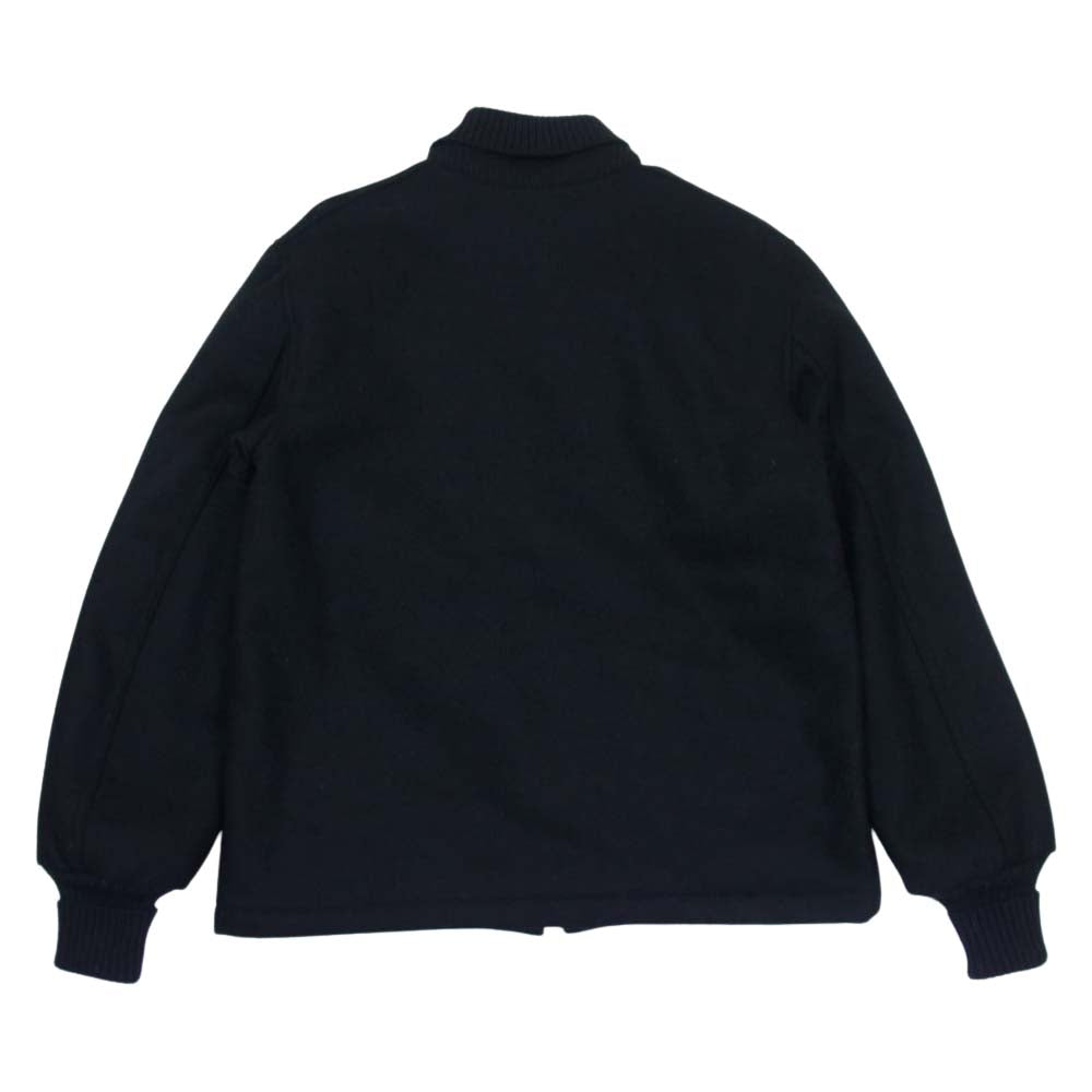 LANGLITZ LEATHERS ラングリッツレザーズ × SKOOKUM Motorcycle Club Jacket スクーカム モーターサイクル クラブ ジャケット スタジャン ウール メルトン ダークネイビー系 M【美品】【中古】