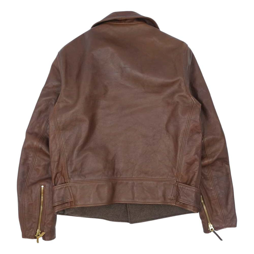 The REAL McCOY'S ザリアルマッコイズ BUCO JH-1 JACKET BROWN ブコ ホースハイド ダブル ライダース レザー ジャケット ブラウン系 40【中古】