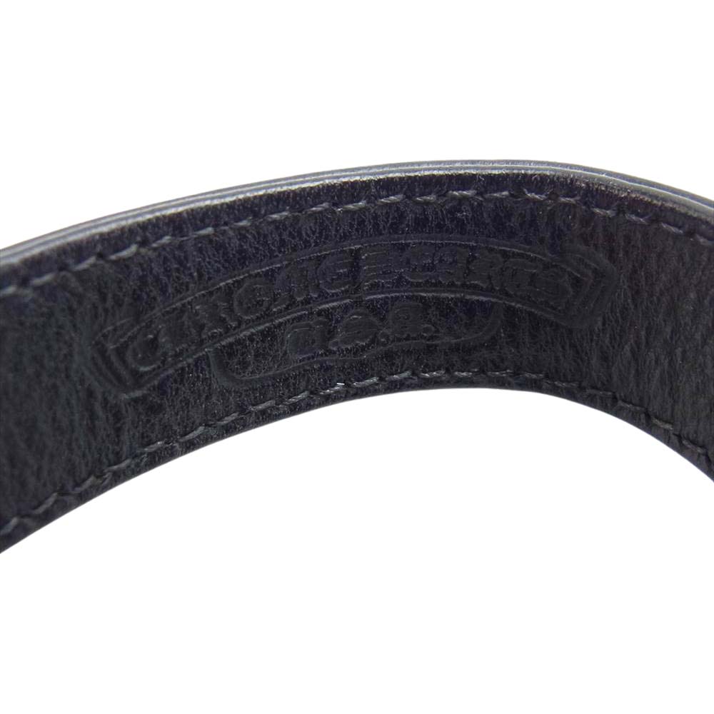CHROME HEARTS クロムハーツ（原本有） 3BTN 2SNP リップ アンド タン 3ボタン2スナップ レザー ブレスレット ブラック系【中古】