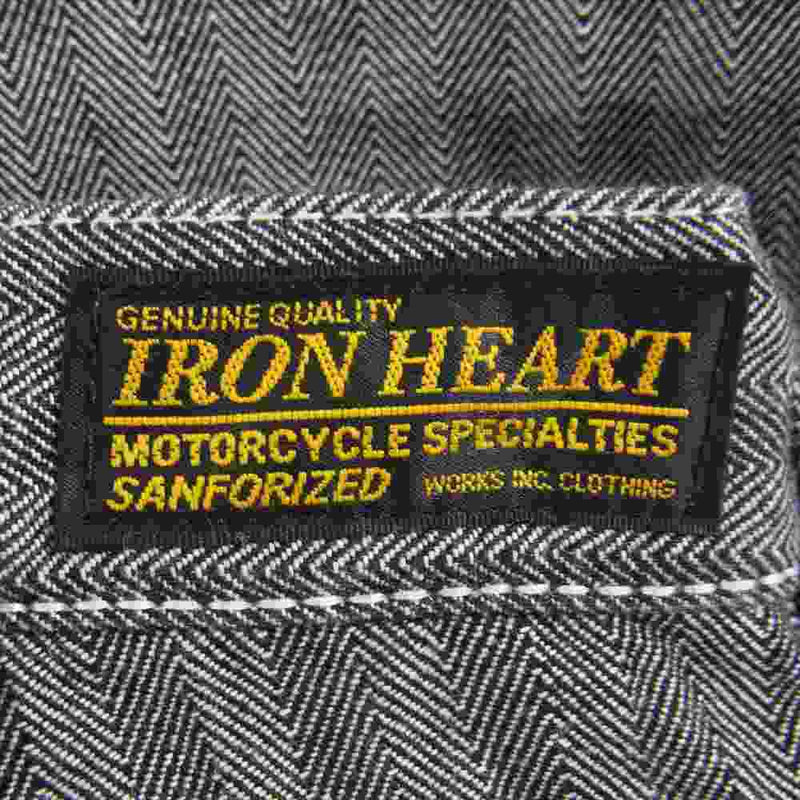 IRON HEART アイアンハート ヘリンボーン ダブルニー ペインター パンツ グレー系 33【中古】