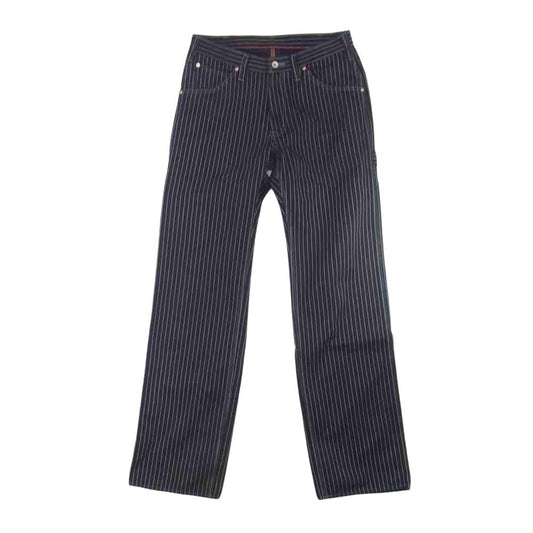 IRON HEART アイアンハート ウォバッシュ エンジニア ペインターワーク パンツ ブラック系 33【中古】