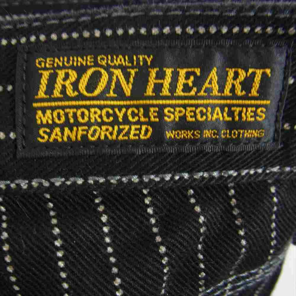 IRON HEART アイアンハート ウォバッシュ エンジニア ペインターワーク パンツ ブラック系 33【中古】