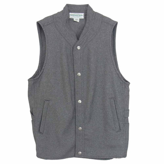 SASAFRAS ササフラス VASE WALL GARDENER VEST べース ウォール ガーデナー ベスト グレー系 S【美品】【中古】