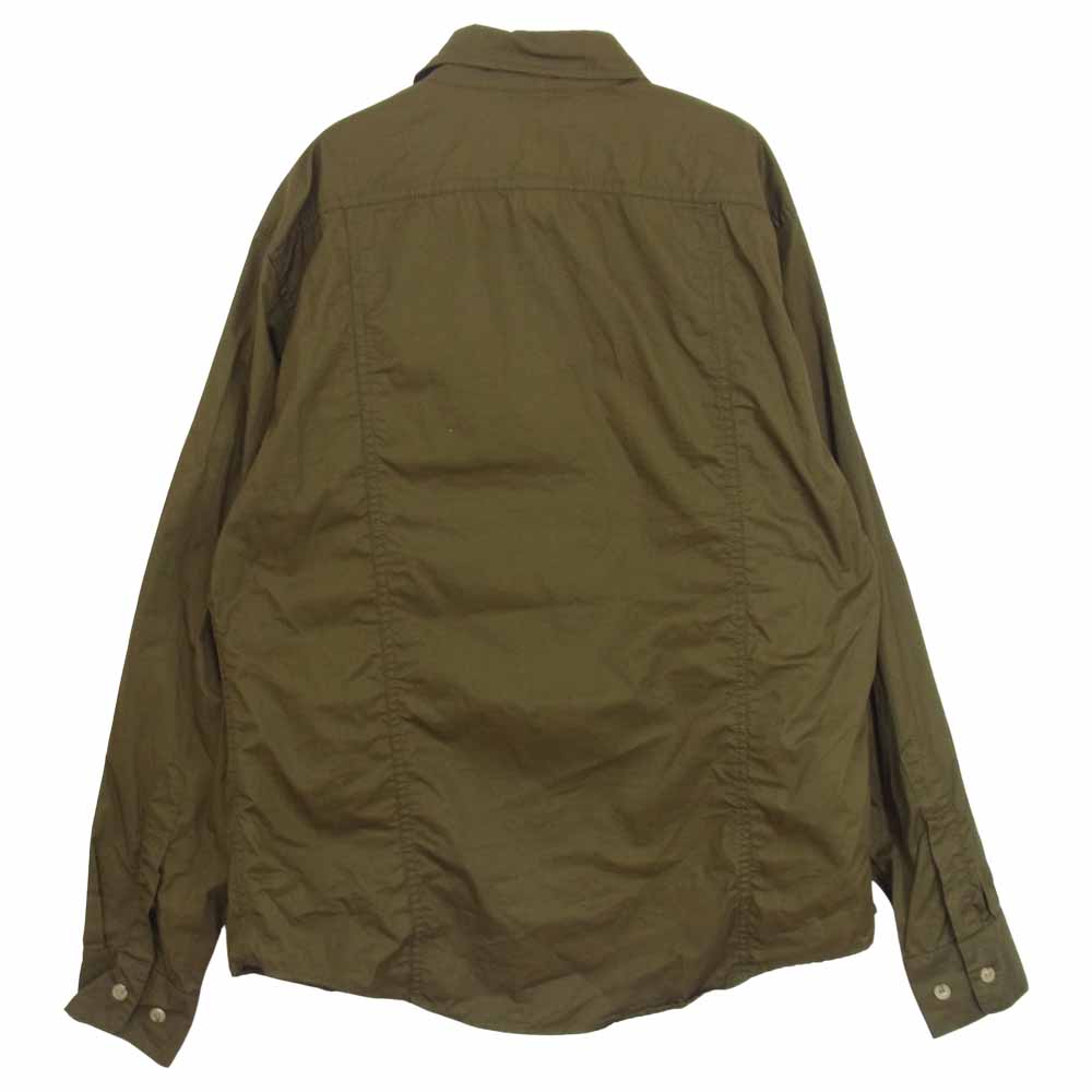 マニファッツュラ チェッカレッリ 706 LIGHT BUSH SHIRT ライト ブッシュ シャツ カーキ系 M【新古品】【未使用】【中古】