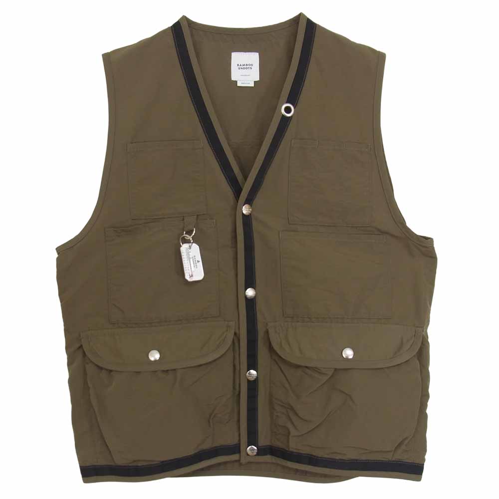 BAMBOO SHOOTS バンブーシュート HIKING VEST ハイキング ベスト オリーブ ブラウン系 M【美品】【中古】