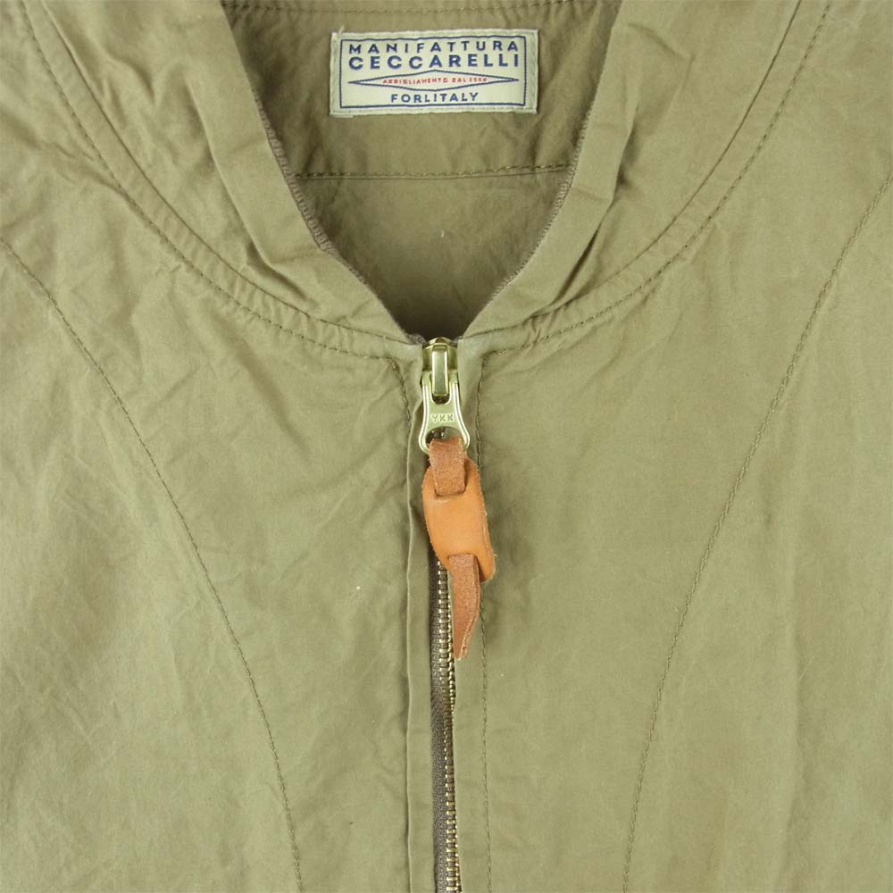 マニファッツュラ チェッカレッリ 6913 TRAVEL VEST トラベル ベスト イタリア製 ベージュ系 40【新古品】【未使用】【中古】