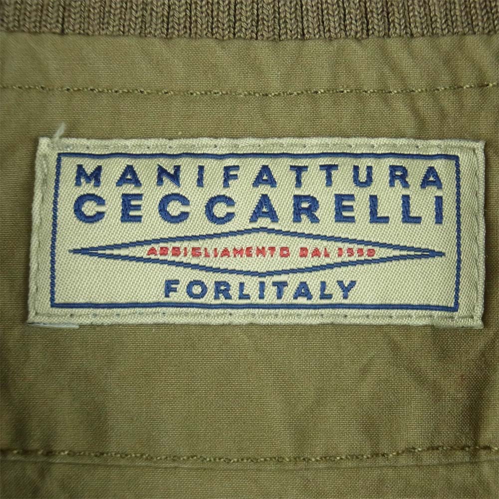 マニファッツュラ チェッカレッリ 6913 TRAVEL VEST トラベル ベスト イタリア製 ベージュ系 40【新古品】【未使用】【中古】