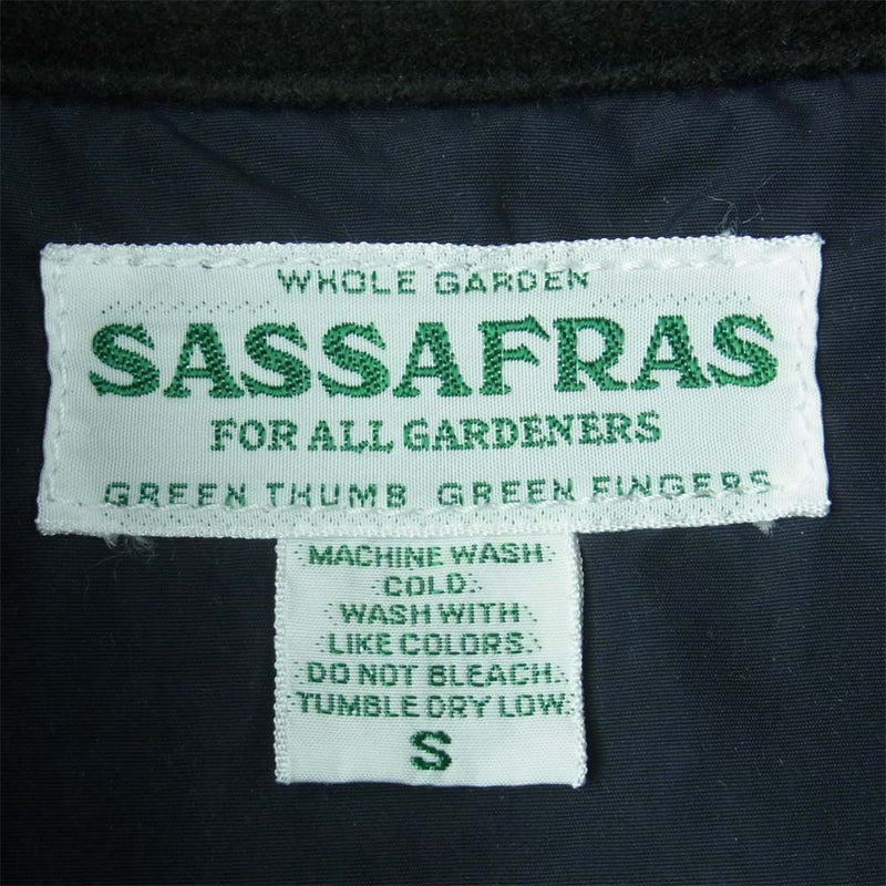 SASAFRAS ササフラス SEED BOMB SHIRT 1/2 シード ボム 半袖 シャツ ジャケット 日本製 ブラック系 S【美品】【中古】