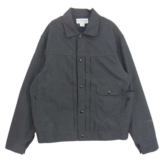 SASAFRAS ササフラス GARDENER JACKET ガーデナー シャツ ジャケット グレー  グレー系 S【美品】【中古】