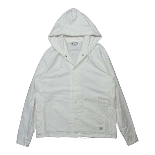 SASAFRAS ササフラス Gardener Bud Breaker Oxford オックスフォード ガーデナー ブレーカー フード ジャケット ホワイト系 S【美品】【中古】