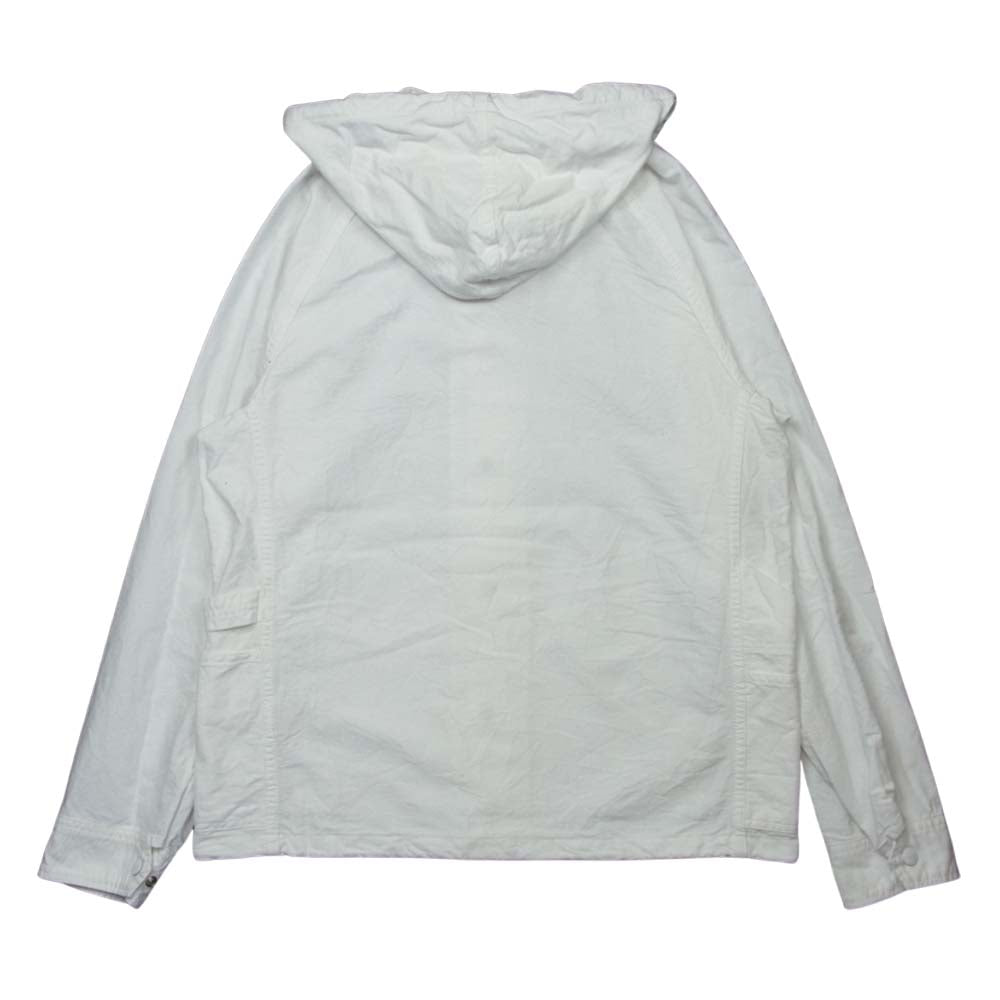 SASAFRAS ササフラス Gardener Bud Breaker Oxford オックスフォード ガーデナー ブレーカー フード ジャケット ホワイト系 S【美品】【中古】
