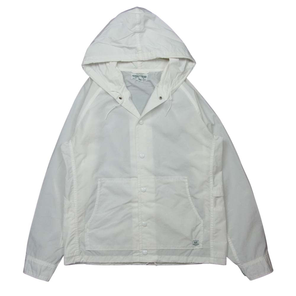 SASAFRAS ササフラス Gardener Bud Breaker ガーデナー ブレーカー ナイロン フード ジャケット ホワイト系 S【美品】【中古】