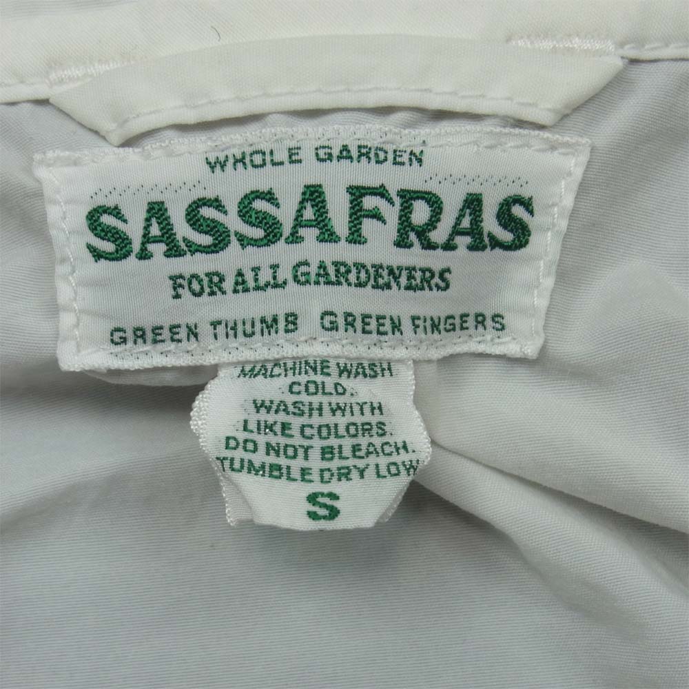 SASAFRAS ササフラス Gardener Bud Breaker ガーデナー ブレーカー ナイロン フード ジャケット ホワイト系 S【美品】【中古】
