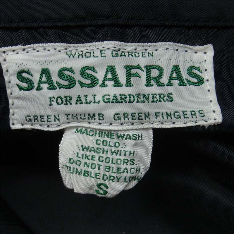 SASAFRAS ササフラス Gardener Bud Breaker ガーデナー ブレーカー ナイロン フード ジャケット ネイビー系 S【美品】【中古】