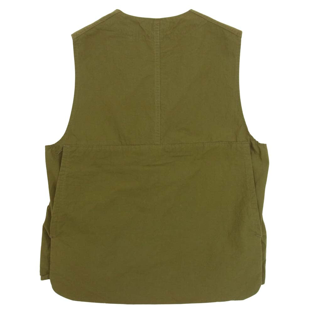 SASAFRAS ササフラス Landscaper Vest リップストップ ランドスケーパー ベスト オリーブ カーキ系 M【美品】【中古】