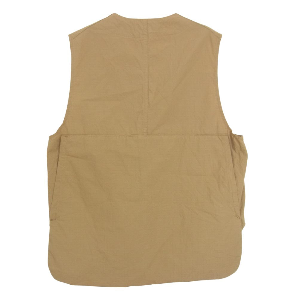 SASAFRAS ササフラス Landscaper Vest リップストップ ランドスケーパー ベスト ベージュ ベージュ系 S【美品】【中古】