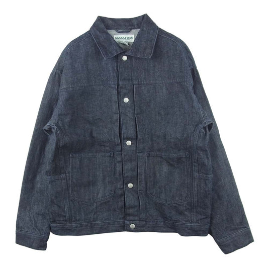 SASAFRAS ササフラス Gardeners Jacket 13.5oz Denim デニム ガーデナーズ ジャケット インディゴブルー系 S【美品】【中古】