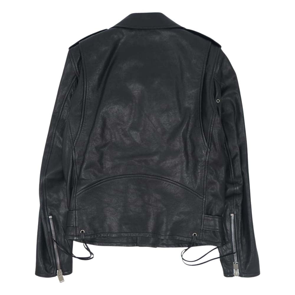 SAINT LAURENT サンローラン エディ期 16SS 国内正規品 397292 Y5YC1 L17 クラシック モーターサイクル レザー ダブルライダース ジャケット ブラック系 48【中古】