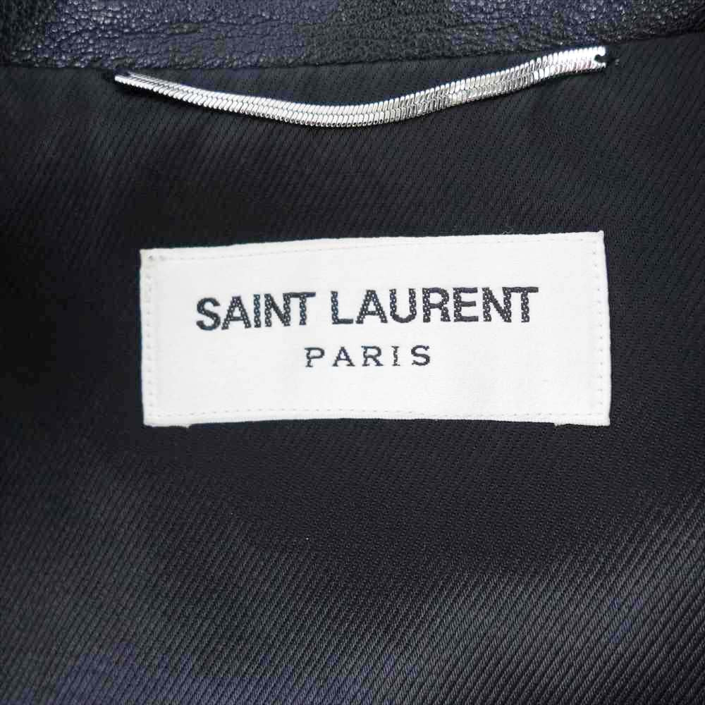 SAINT LAURENT サンローラン エディ期 16SS 国内正規品 397292 Y5YC1 L17 クラシック モーターサイクル レザー ダブルライダース ジャケット ブラック系 48【中古】