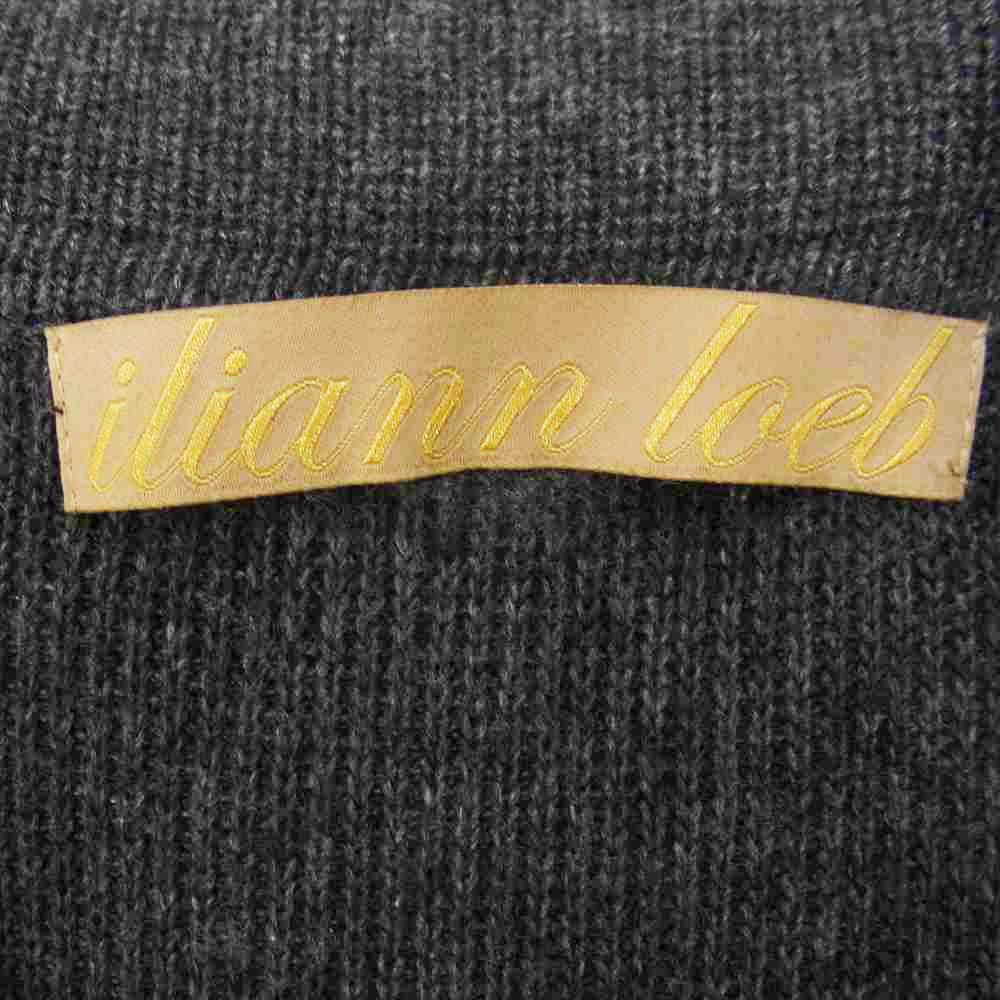 iliann loeb イリアンローブ 104-129 カシミヤアンゴラ混 ニット トレンチコート グレー系 サイズ表記無【中古】